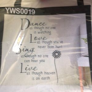 Dance Love Sing Live wall sticker